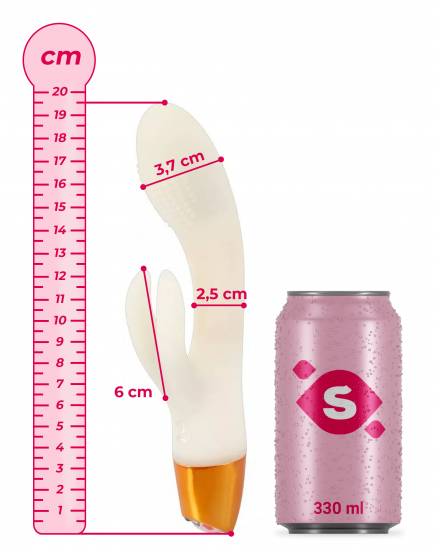 Lumisphere Bunny žareči silikonski vibrator za klitoris (19,5 cm)