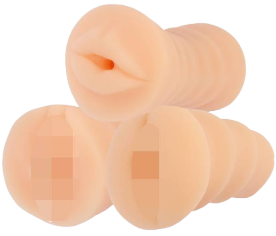 Masturbatorji Three Sexy Girls - komplet 3 z vibrirajočo kartušo (13 cm)
