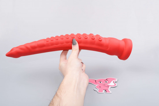 Dildo pošast s priseskom hobotnica (32 cm)