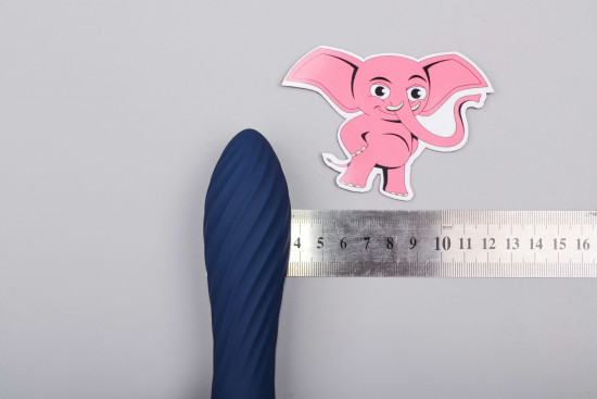 Vibrator iz dvojnega silikona Blue Velvet (15 cm)