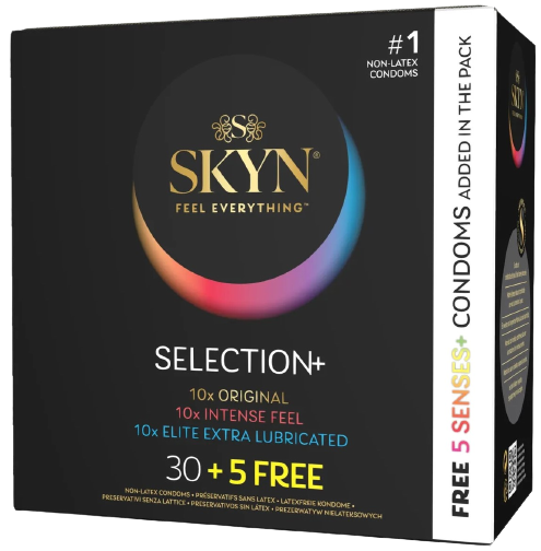 SKYN Selection - mešanica kondomov brez lateksa (35 kosov)