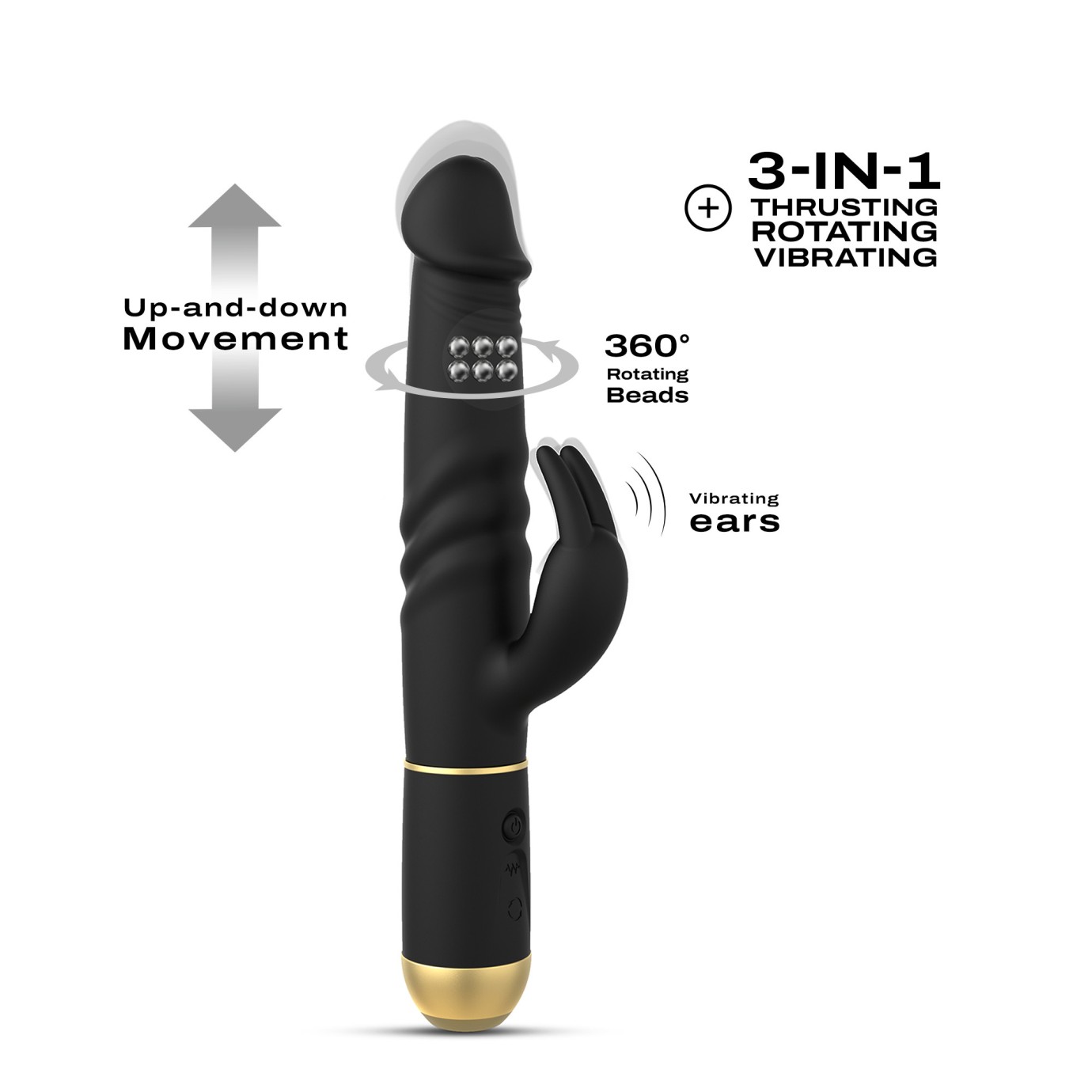 Furious Rabbit 2.0 vibrator s kroglicami (27 cm)