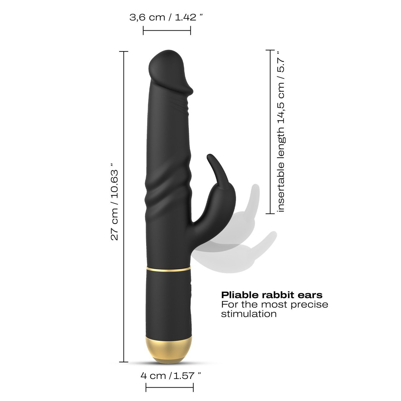 Furious Rabbit 2.0 vibrator s kroglicami (27 cm)