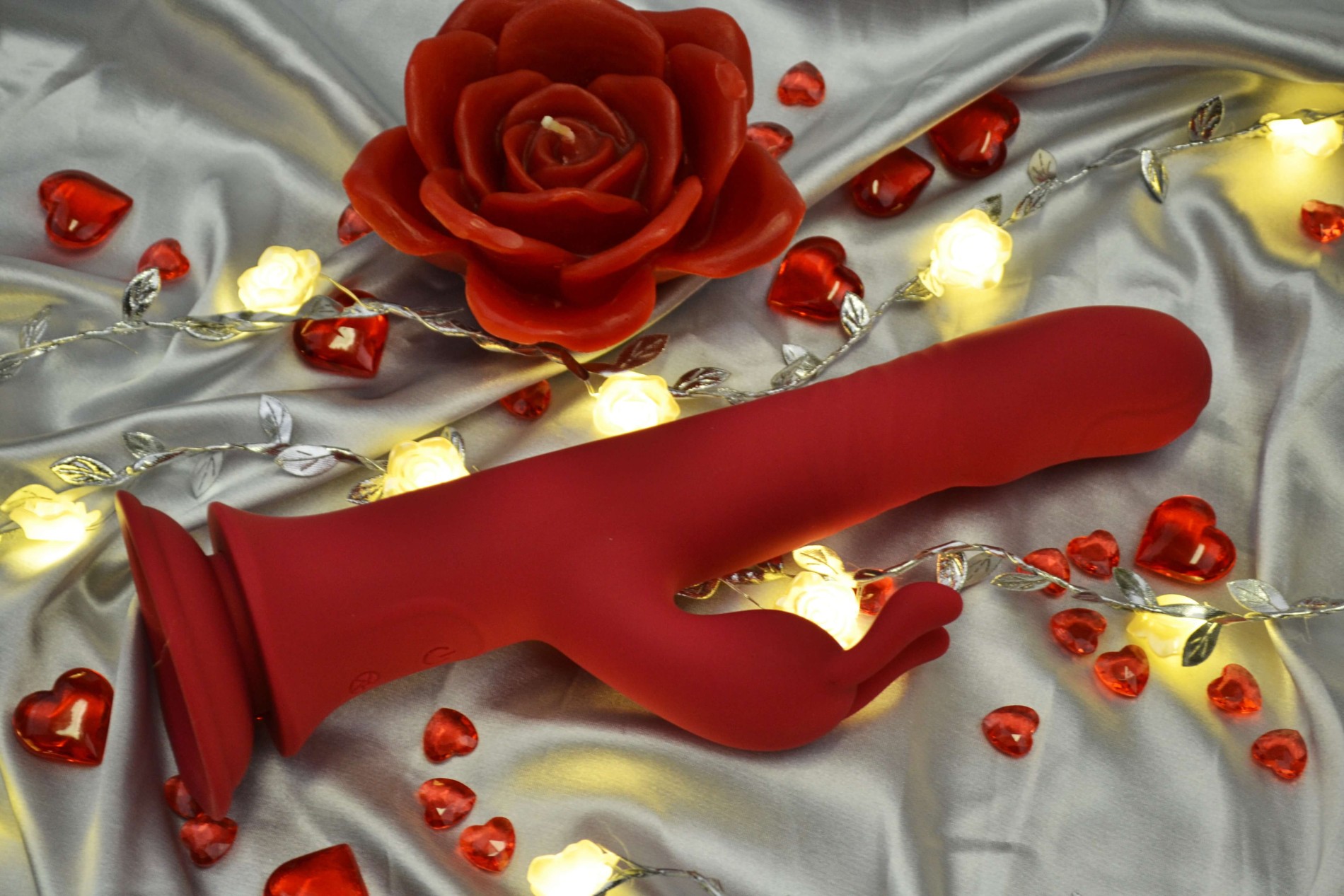 Aphrodite Bunny Twister vrtljivi klitorisni vibrator s priseskom (24 cm) + ToyCleaner 75ml darilo