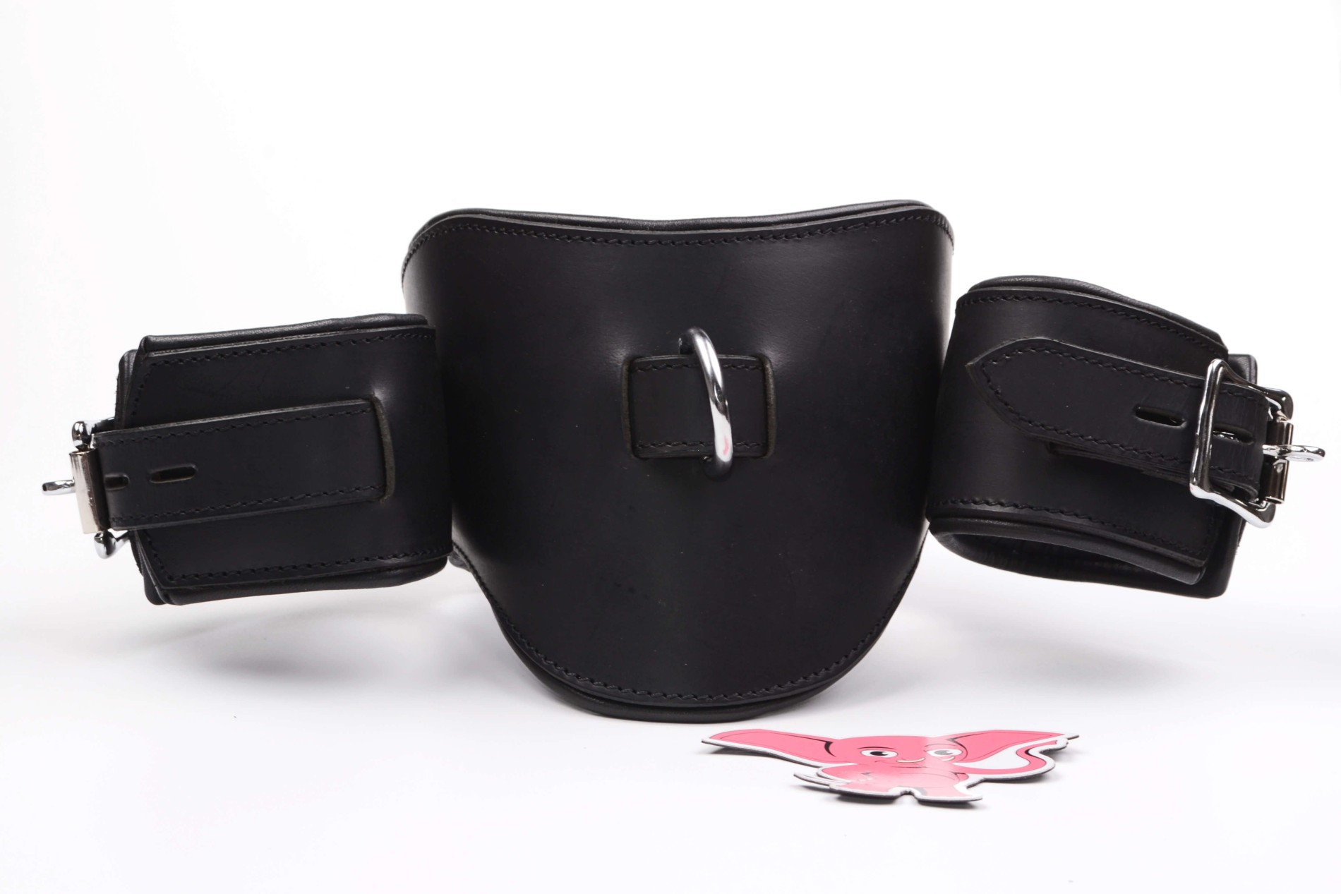 Leatherix RestrainMe usnjena ovratnica z lisicami