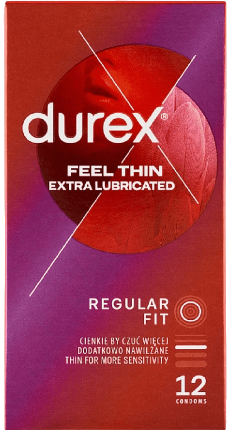 Kondomi Durex Feel Thin Extra Lubricated (12 kosov)