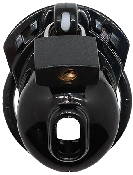 Moški mikro pas čednosti - črn