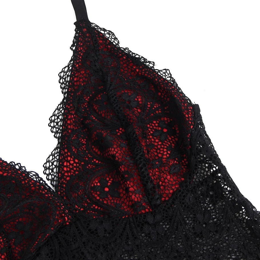 Čipkasta srajčka Inferna Black-Red