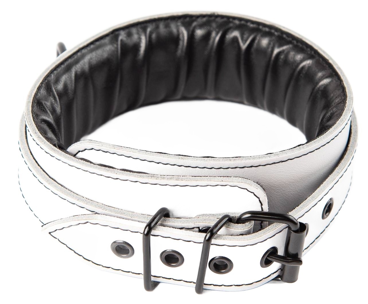 Ovratnica iz belega usnja Sexy Elephant – Aria Collar