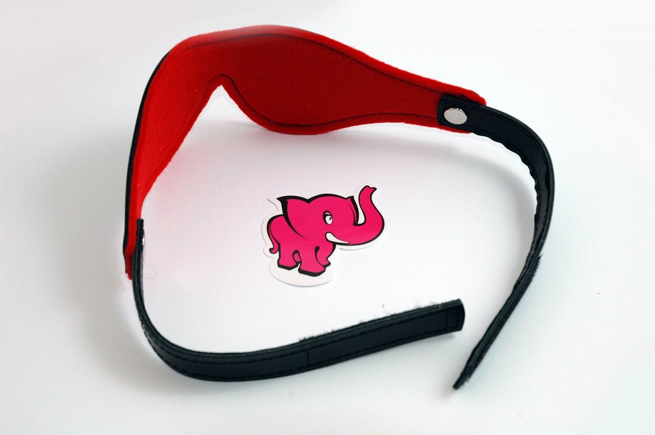 BlackRed usnjena maska za oči