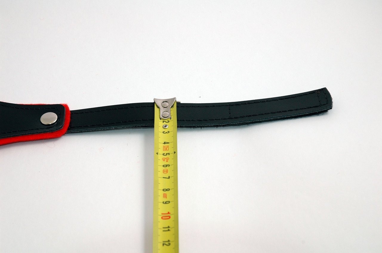 BlackRed usnjena maska za oči - dimenzije