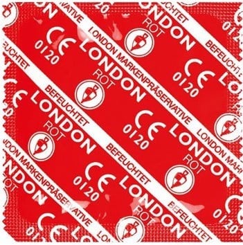London Red - rdeči kondomi (1 kos)
