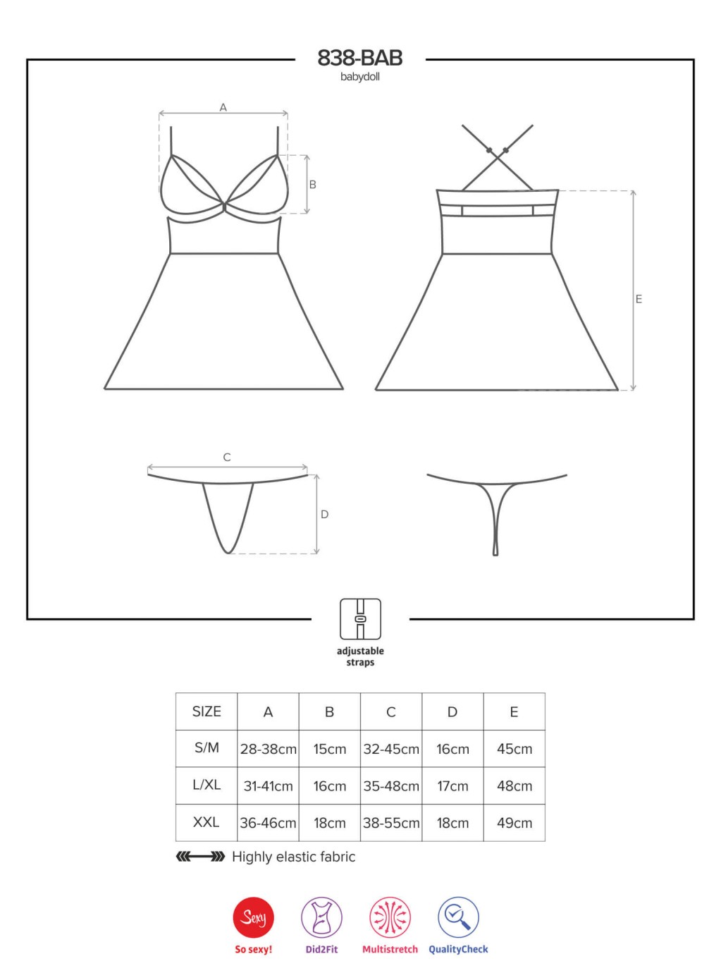 Plus size Obsessive kamizola Valentina