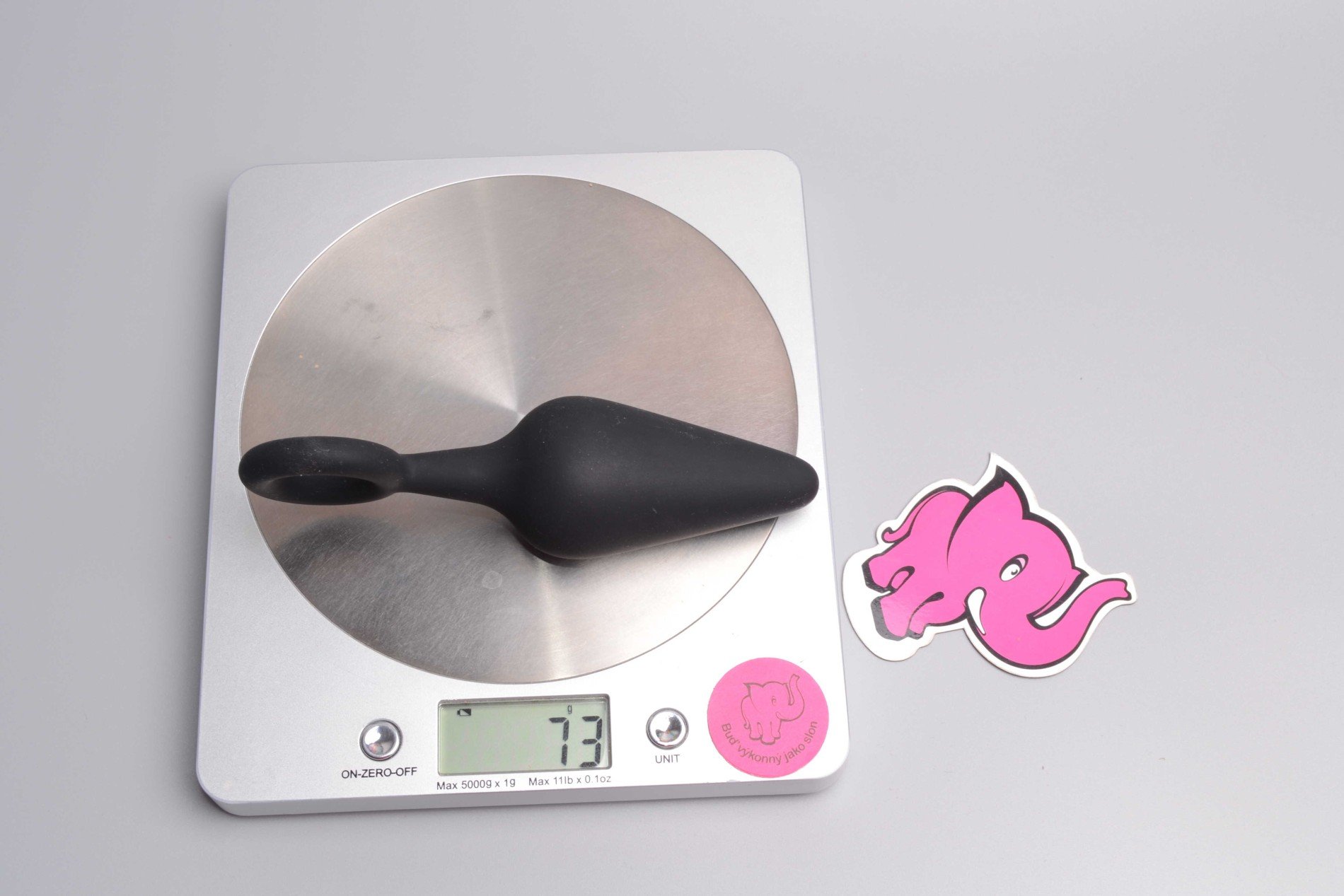 Analni čep z ušescem Soft Feel, velik, na teži