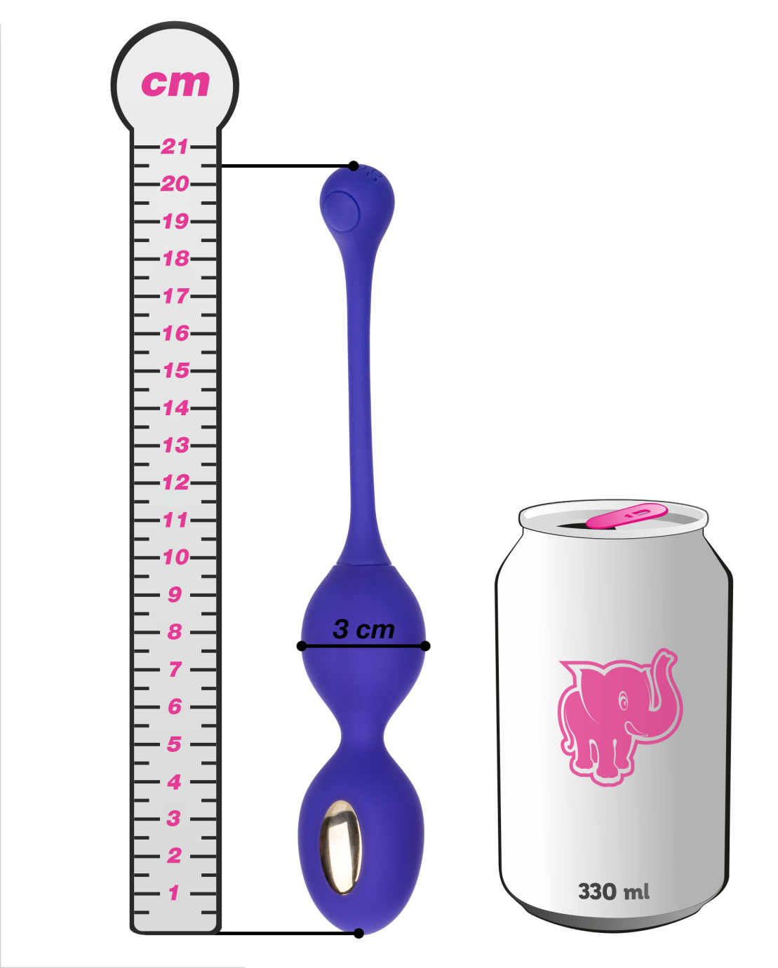 Elektro Venus kroglice Midnight Drive + darilo EEG gel 500 ml