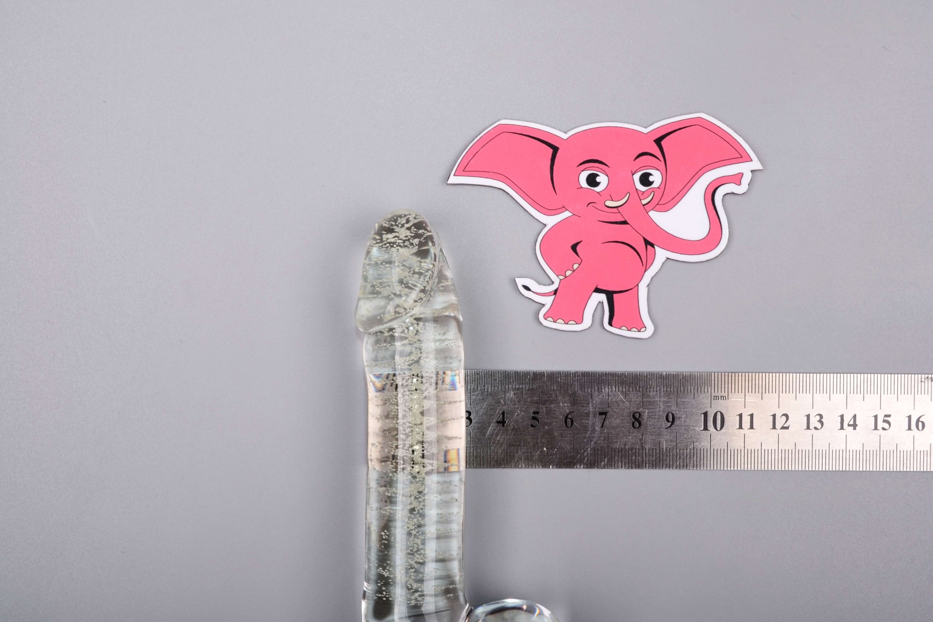 Stekleni dildo Glow Smooth (13,3 cm), dimenzije