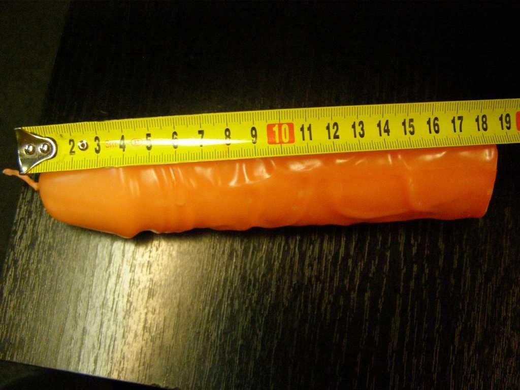 Šala. Sveča iz voska za penis 18 cm