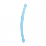 Dvostranski Flexi Duo gel dildo (42 cm), moder