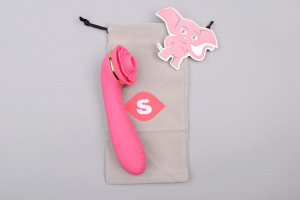 Adore Lilien II. vibrator na pritisk (15 cm), Vrečka za igrače