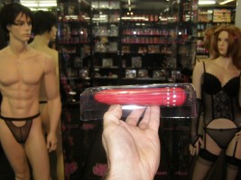 Diamantni vibrator, rdeč, 15 cm