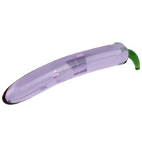 Stekleni dildo Mr. Eggplant (19 cm)