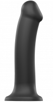 Strap-On-Me prilagodljiv dvojni silikonski dildo (20 cm), črn + Toycleaner darilo