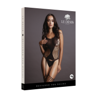 Bodystocking z podvezki v stilu ograje - ena velikost