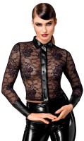 NOIR F377 Noirelle Lace Button-up Shirt