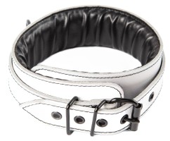 Ovratnica iz belega usnja Sexy Elephant – Aria Collar