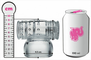 Cock Stroker - ročaj za masažni vibrator, s pločevinko