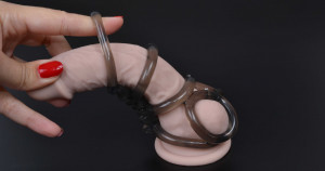 Smoky Spine kurac in obroč za moda, na dildo