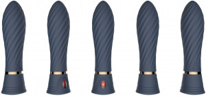 Dvojni silikonski vibrator Blue Velvet