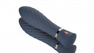 Dvojni silikonski vibrator Blue Velvet